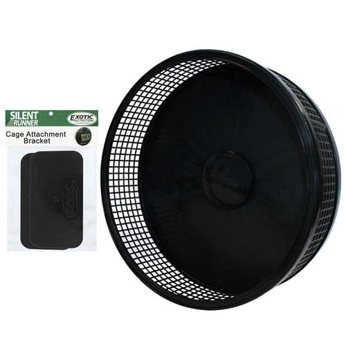 Silent Runner Pro | Sugar Glider Exercise Wheel (Black With Attachment)